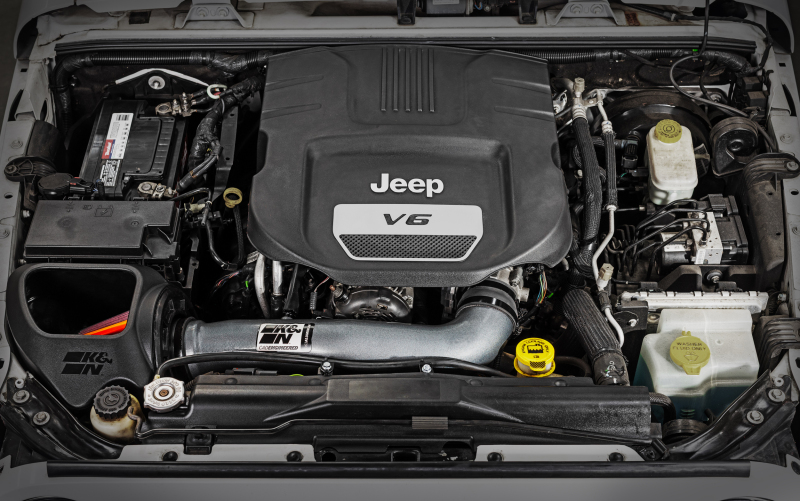 Jeep Wrangler Performance Air Intake - K&N Engineering - NextGen Aluminum - `12-`18